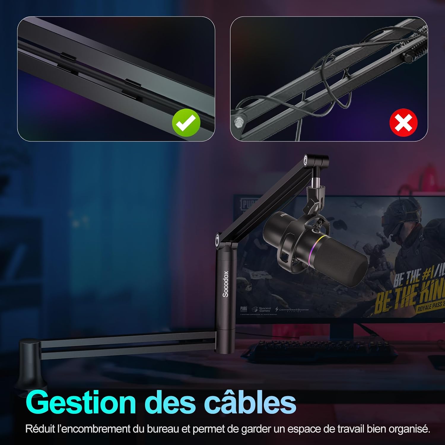 Thumbnail 6 de Socodox Bras de Microphone à Profil Bas pour Streaming & Podcasting