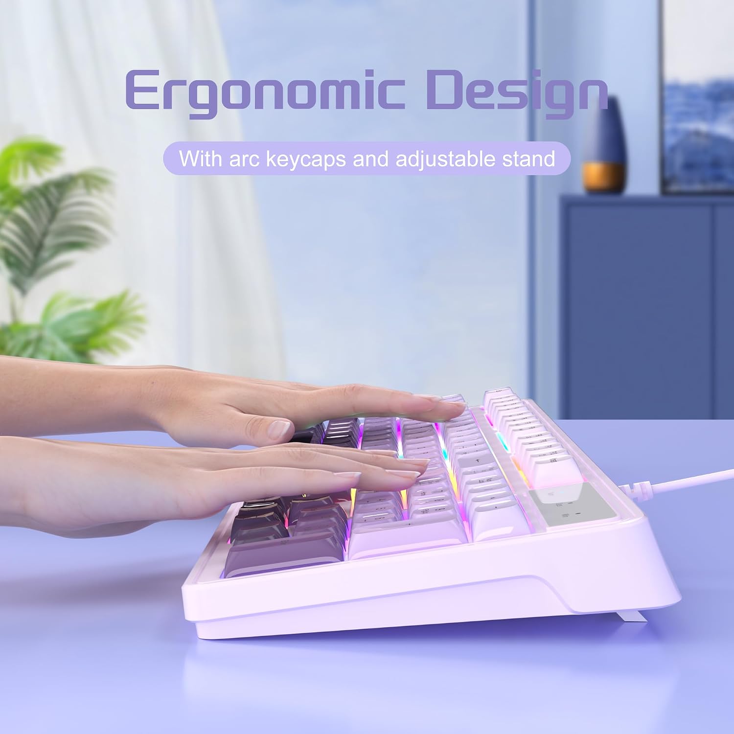 Thumbnail 4 de MageGee Gradient Purple Keyboard and Mouse GK980
