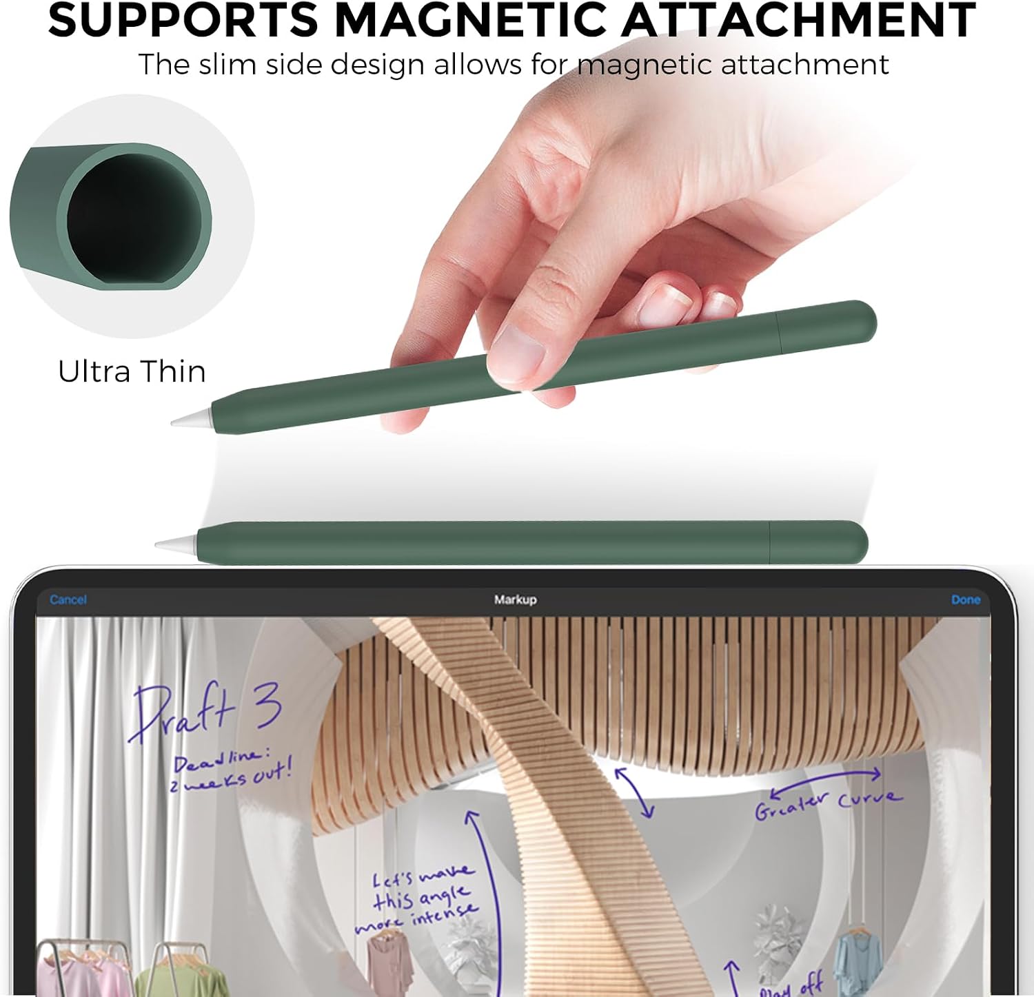 Detalle de AHASTYLE Silikonhülle für Apple Pencil USB-C