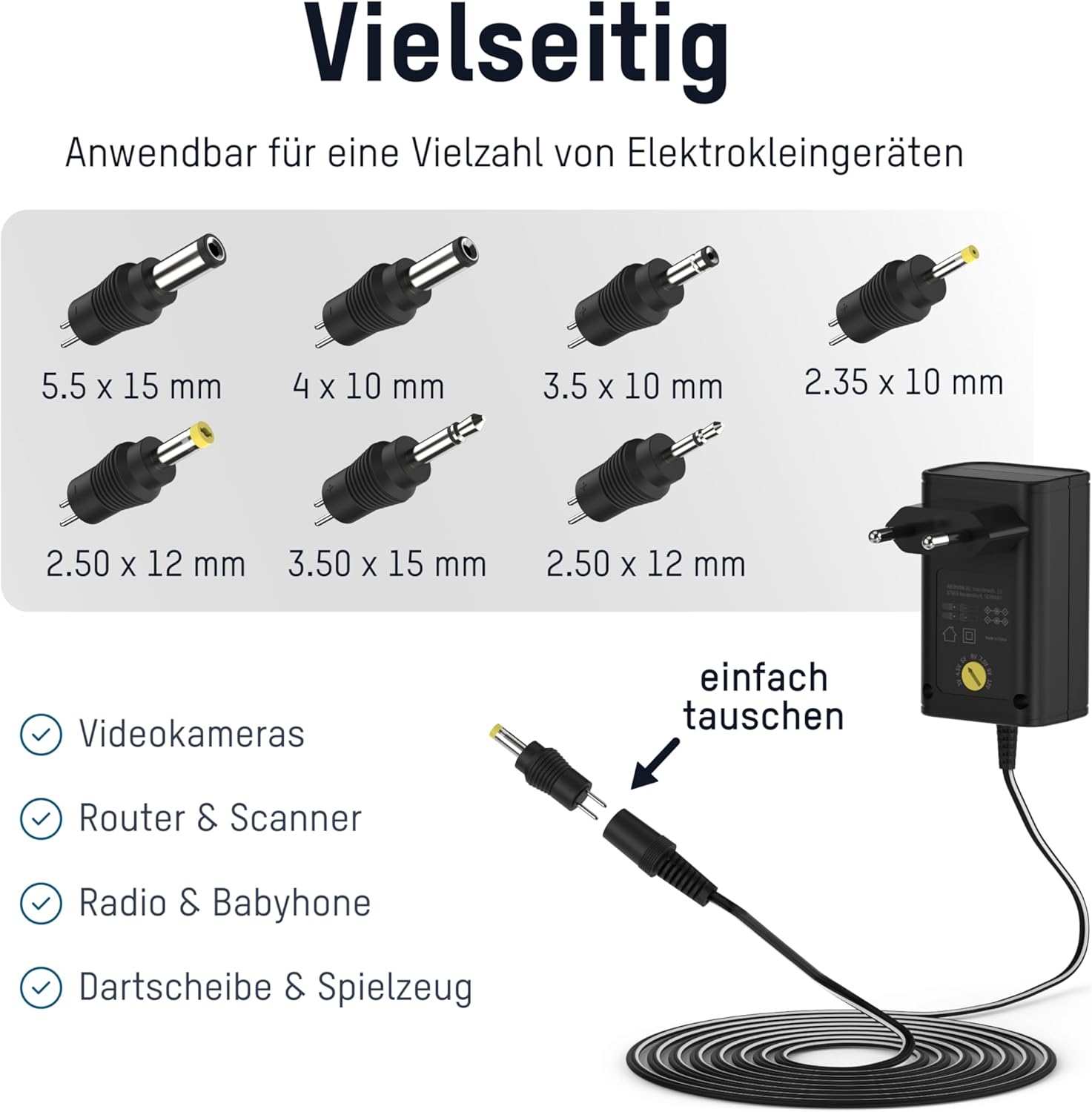 Thumbnail 2 de ANSMANN APS 600 12V Universal-Netzteil mit 7 Adaptersteckern (3–12 V, bis max. 600 mA)