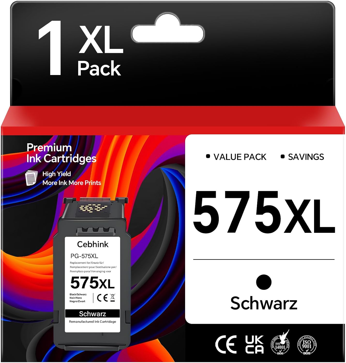 Detalle de Cebhink PG-575XL Schwarz 450 Seiten