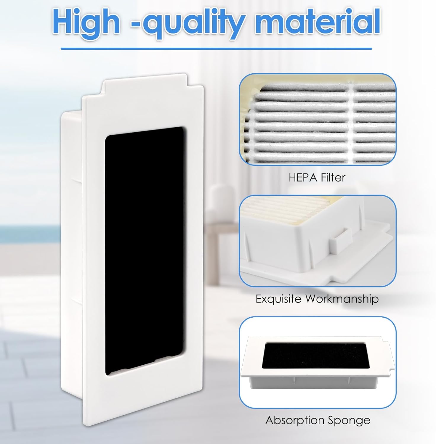 Detalle de COWINORY filtry HEPA, 6 szt. do ECOVACS DEEBOT T30S i T30 Omni