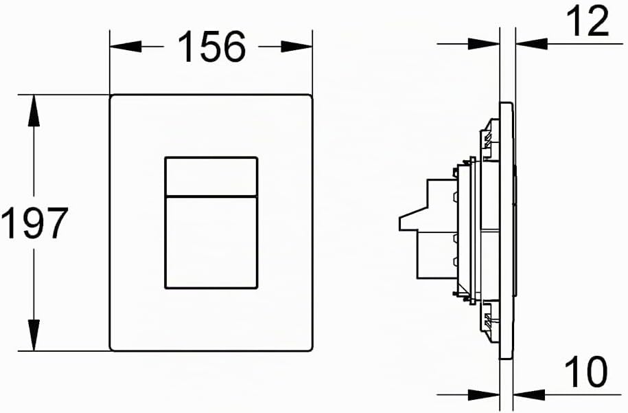 Detalle 2 de GROHE Skate Cosmopolitan Placca di comando WC per cassette di scarico a scomparsa – Bianco 38732SH0
