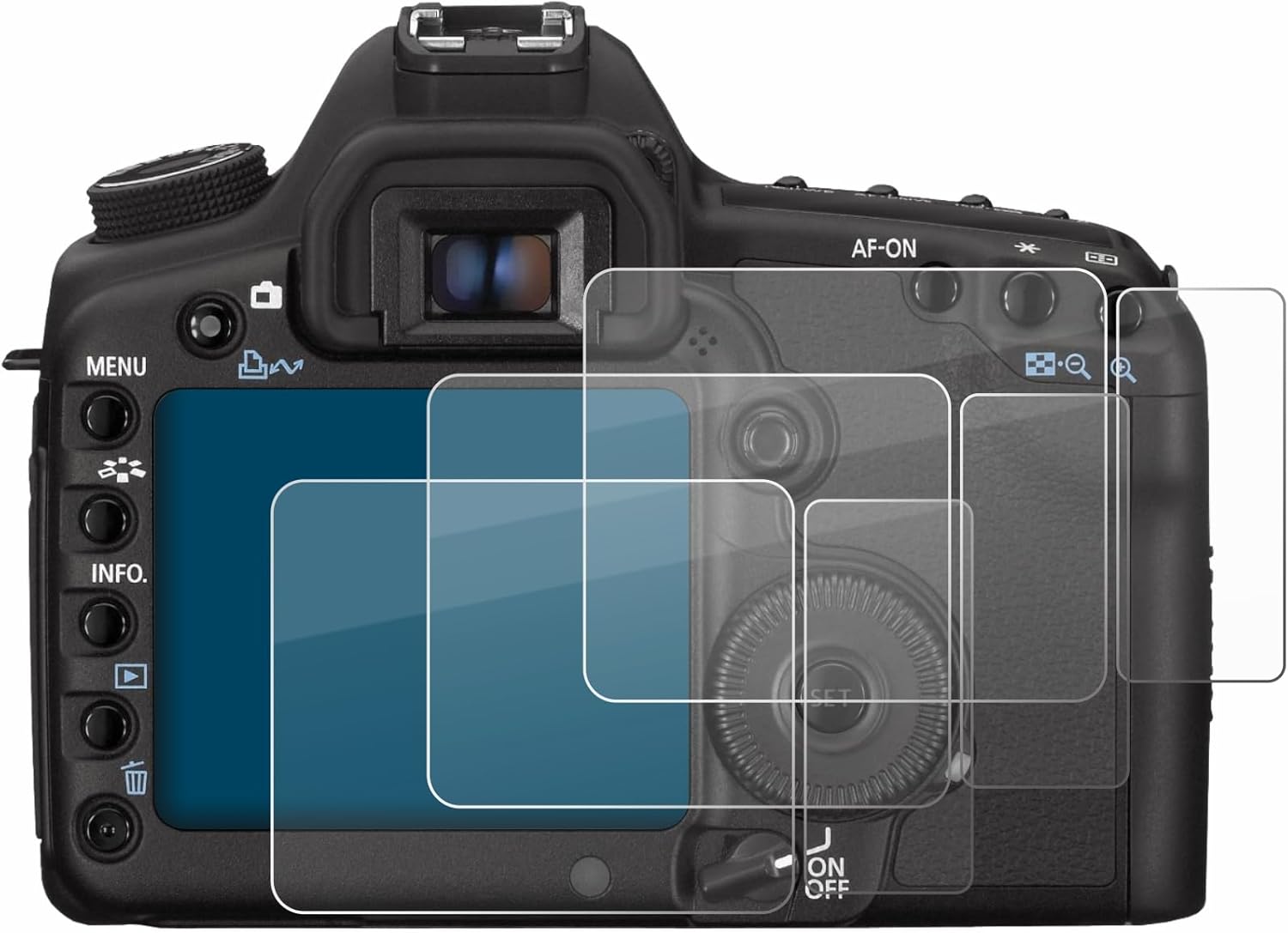 Detalle 2 de brotect Pellicola Protettiva Vetro per Canon EOS 5D Mark II – 3 Pezzi, 9H, AirGlass
