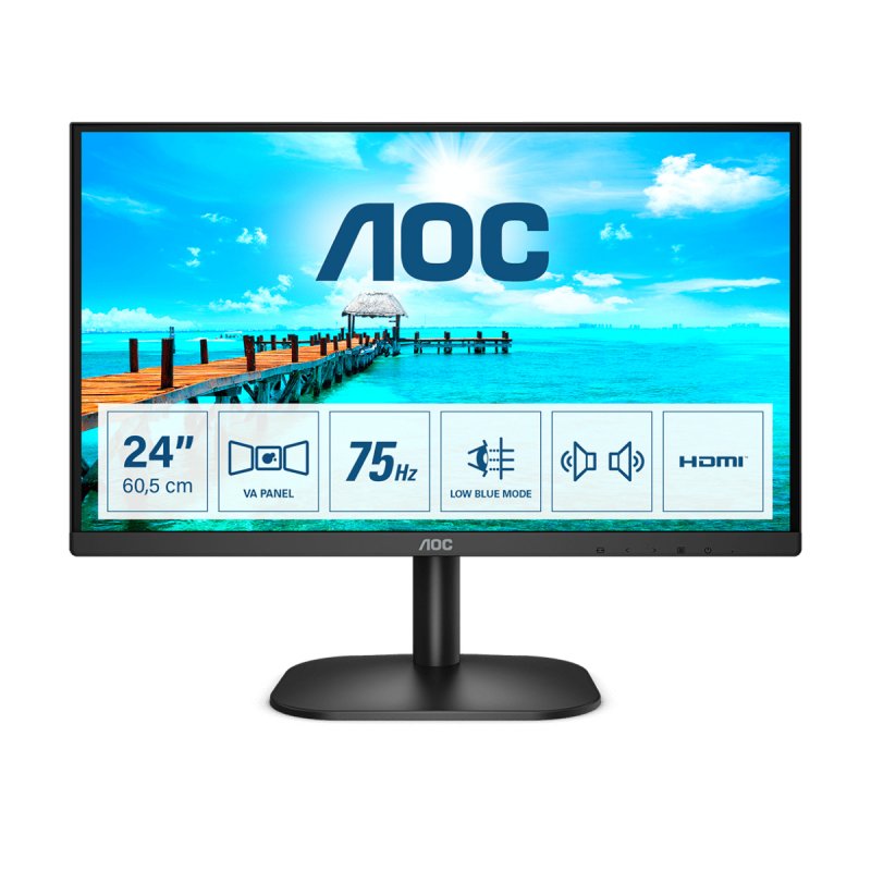 Thumbnail 3 de AOC 24B2XDAM 23,8" VA FullHD 75Hz: monitor económico para multitarea y entretenimiento básico