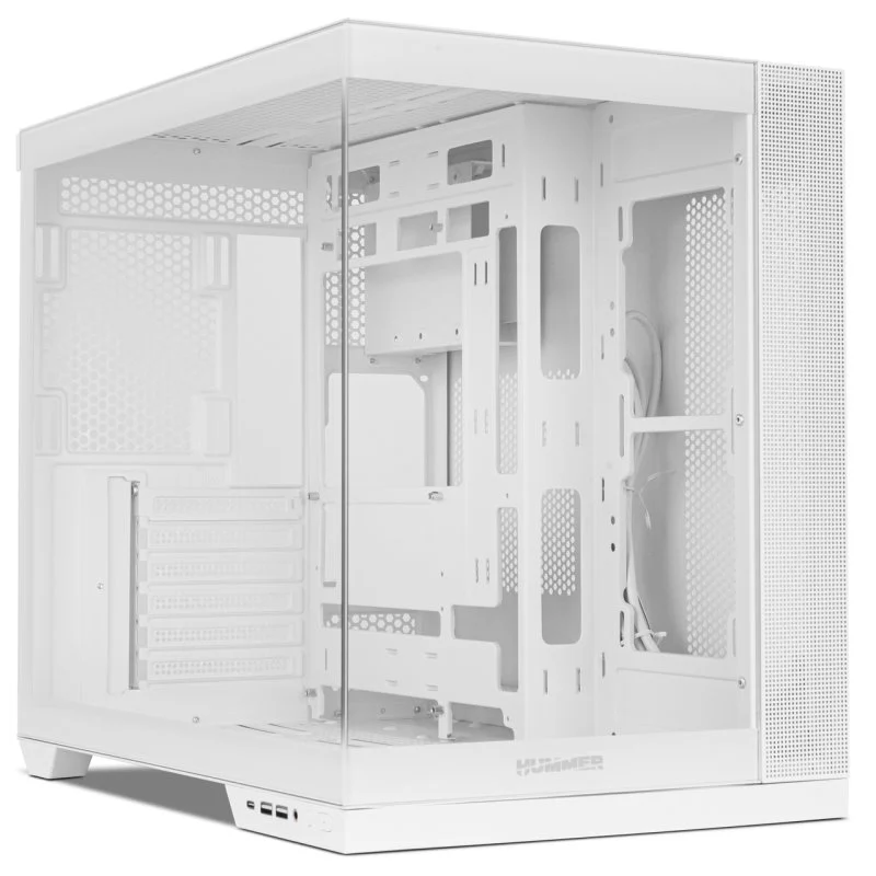 Detalle de NOX Hummer ASTRA NEO Semitorre ATX doble cristal blanco