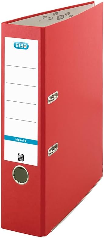 Elba A4 Lever Arch File, 570 Sheet Capacity, 80mm Spine, Red