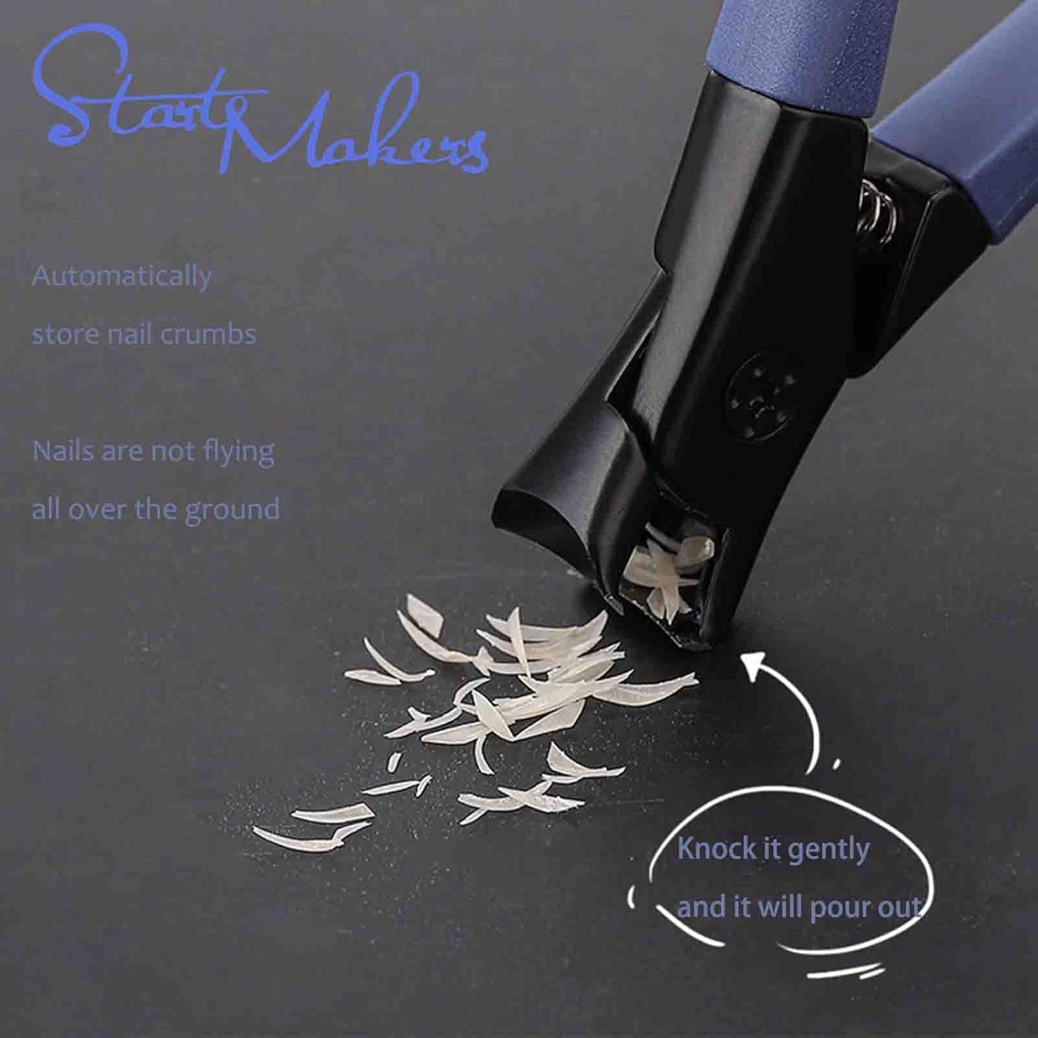 Detalle 1 de START MAKERS NAILC Thick Nail Clippers, Wide Jaw, Curved Stainless Steel Blade