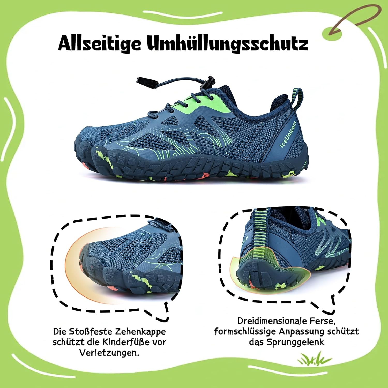 Thumbnail 5 de IceUnicorn Kinder Barfußschuhe – atmungsaktiv, dünne Sohle, einfach anzuziehen