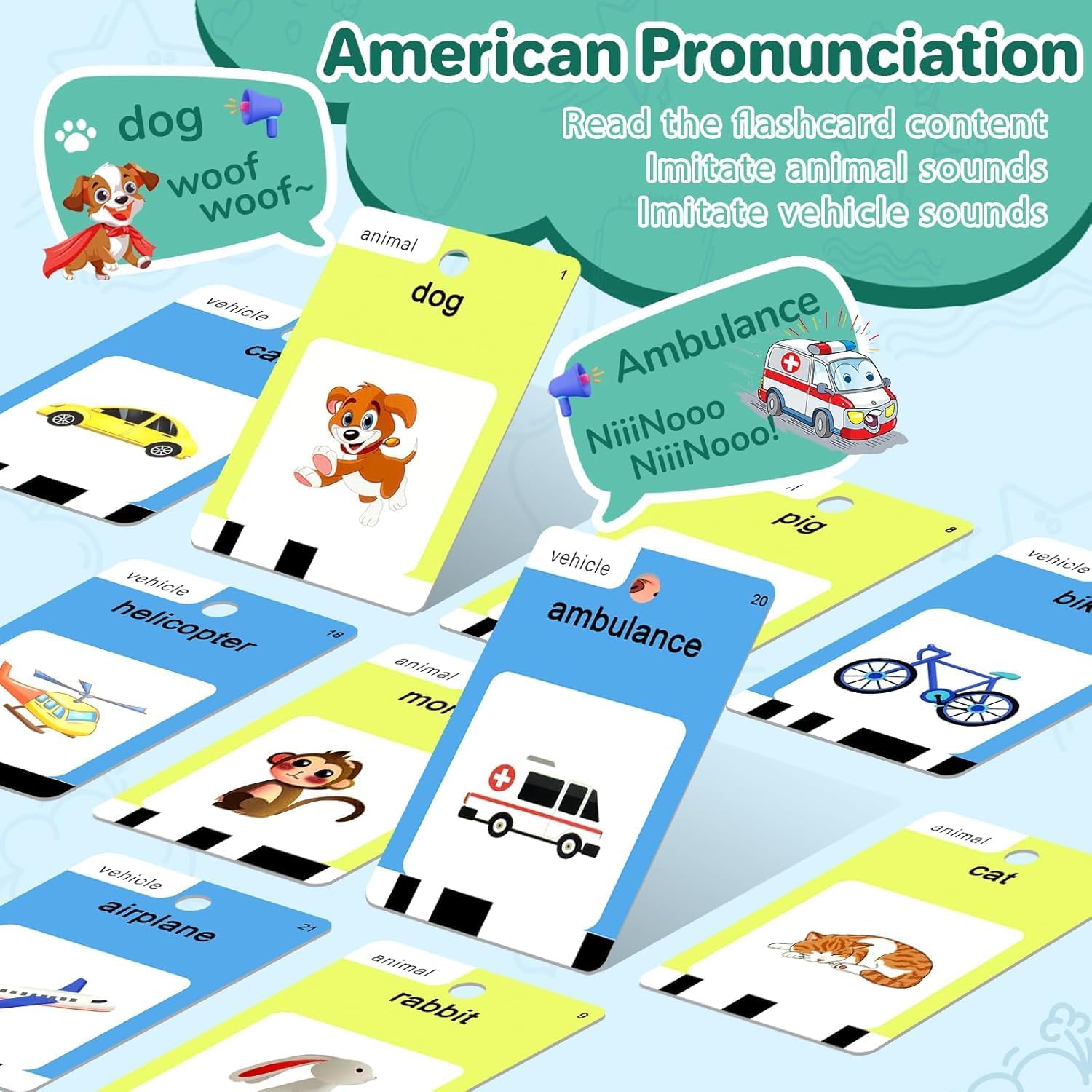 Thumbnail 3 de 420 Words Talking Flash Cards for Toddler 3-6 Years – Montessori, Screen-free Learning Toy