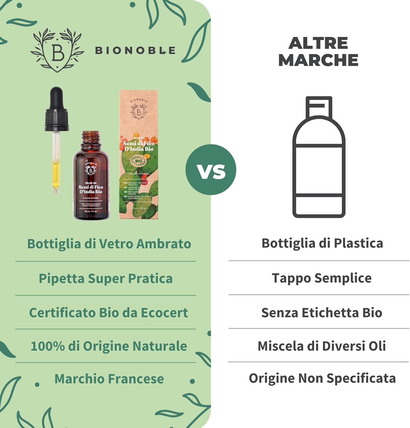 Thumbnail 4 de BIONOBLE Olio di Semi di Fico d’India Bio 100% puro pressato a freddo da 30 ml con pipetta