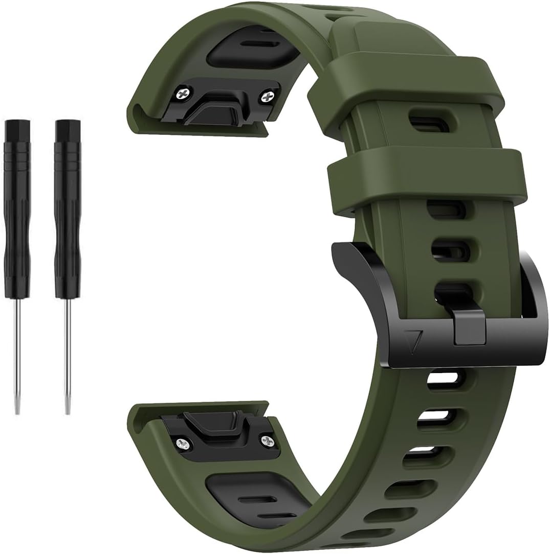 Thumbnail 1 de FiiMoo 22mm Silicone Replacement Strap for Garmin Descent G2/G1, Fēnix 8 47mm, Tactix 8 47mm and more