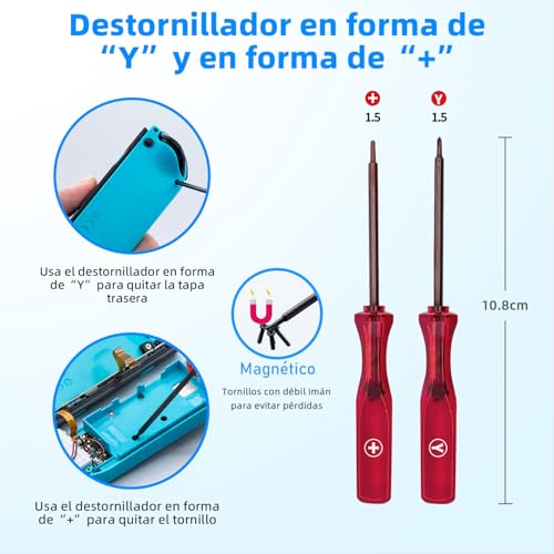 Thumbnail 1 de Tolesum Switch Joystick Reemplazo 3D Analógico para Joy-Con y Switch Lite (kit de herramientas, negro) – no apto para Switch 2