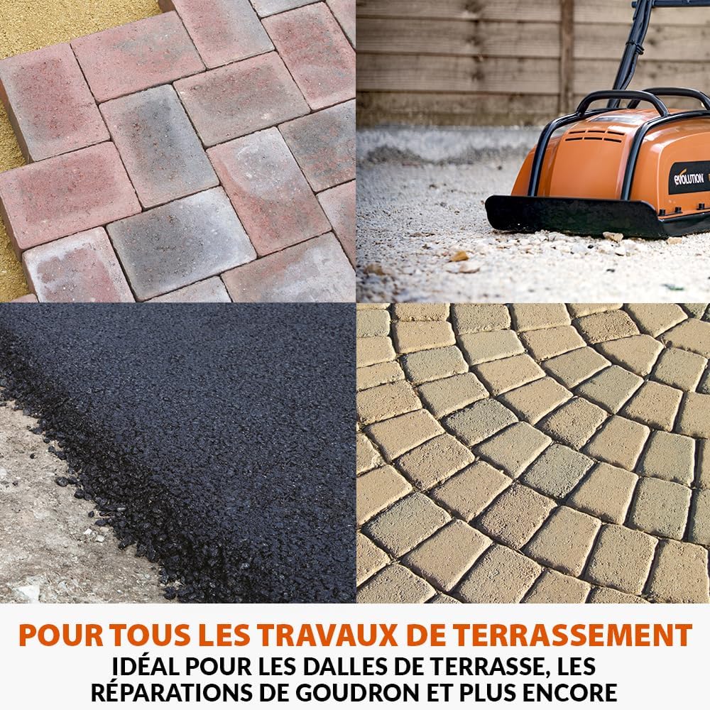 Thumbnail 2 de Evolution Power Tools H320-E Hulk : compacteur électrique à plaque vibrante 750 W pour l’aménagement extérieur