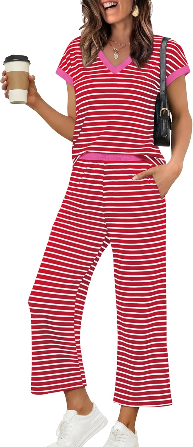Thumbnail 6 de Sampeel Two-Piece Lounge Set for Women (Color Block Matching Outfit)