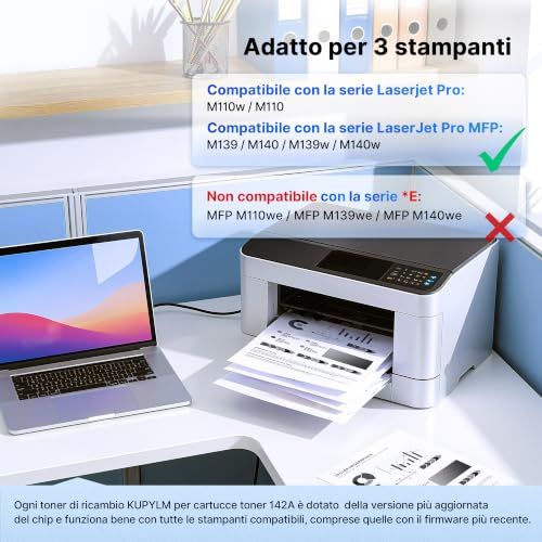 Detalle de KUPYLM 142A (Con Chip) toner nero compatibile per HP LaserJet M140W/M140/M139W – 950 pagine