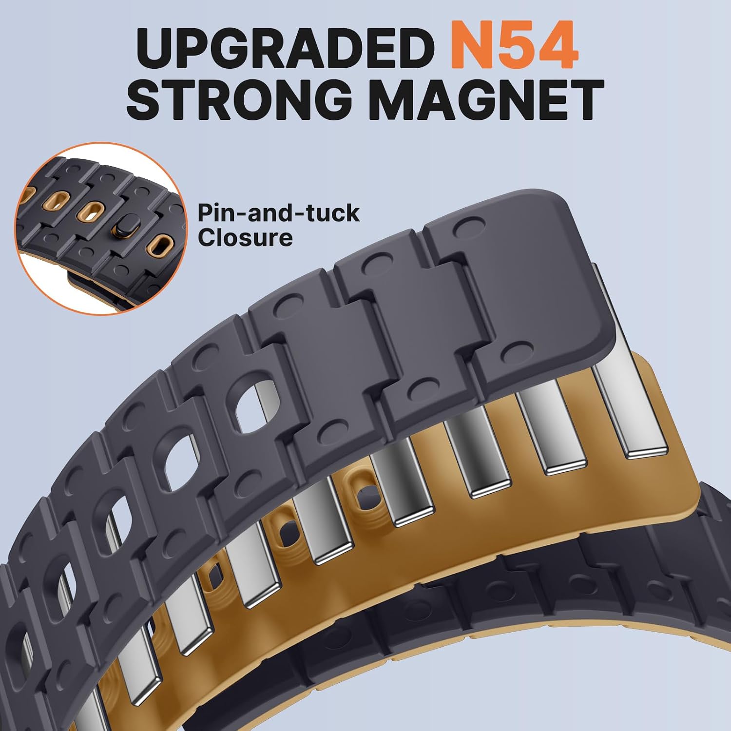 Detalle de Bandletic 20mm Magnetic Strap for Garmin and Samsung Smartwatches