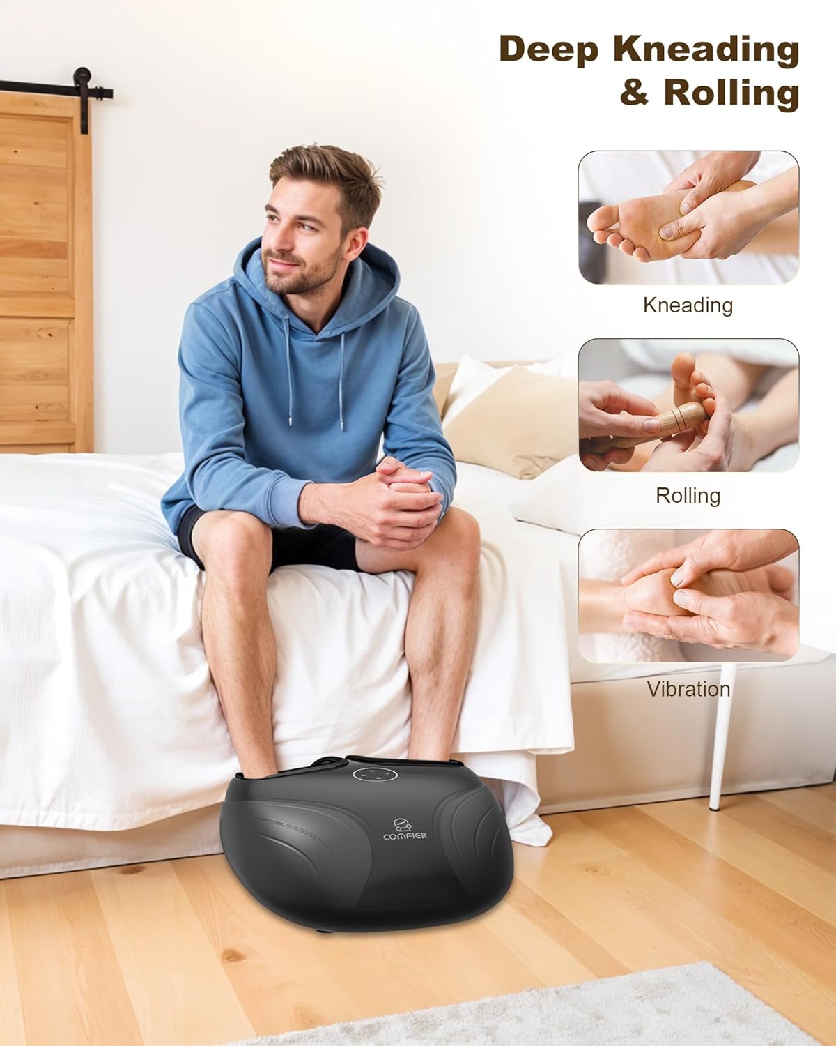 Thumbnail 2 de COMFIER Shiatsu Masajeador de pies con calor 🌟 Relax para todos