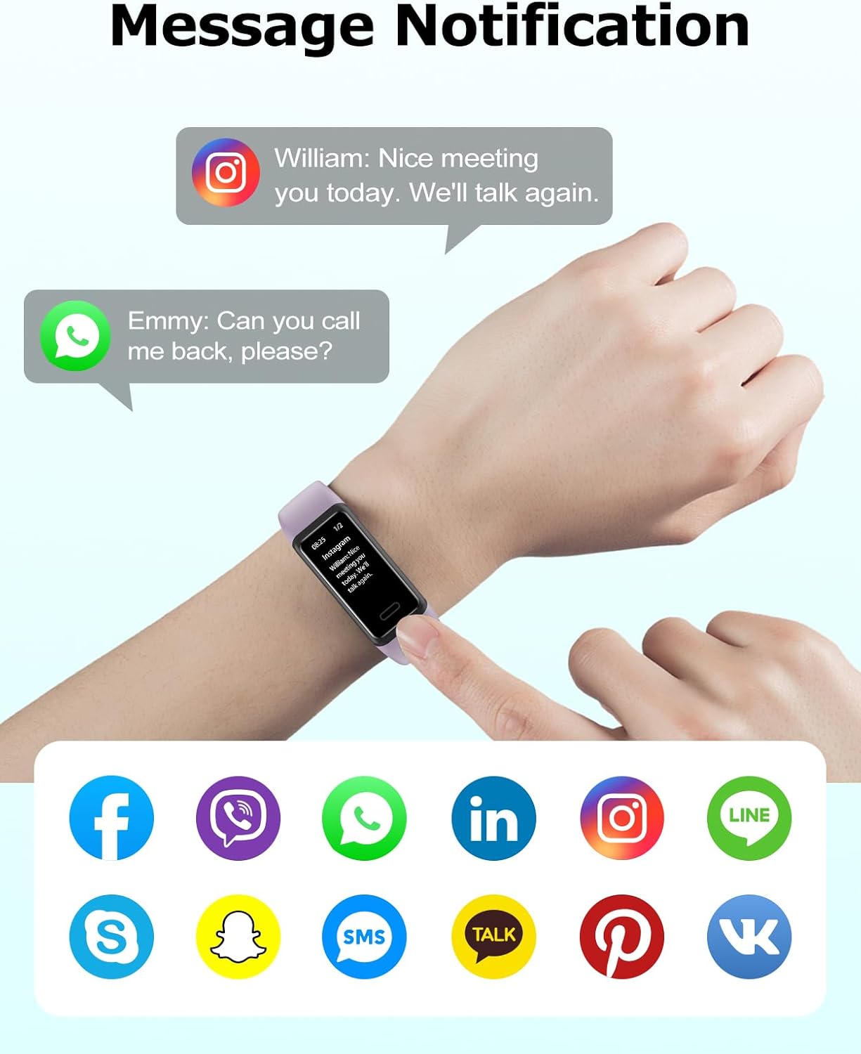 Detalle 2 de Cloudpoem Fitness Watch with Heart Rate and Sleep Monitoring