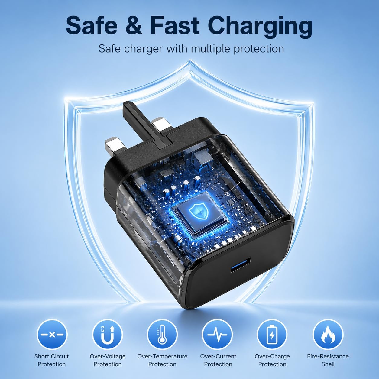 Detalle de 45W Super Fast USB-C Charger for Samsung Galaxy (2-Pack) with 2m & 3m Cables