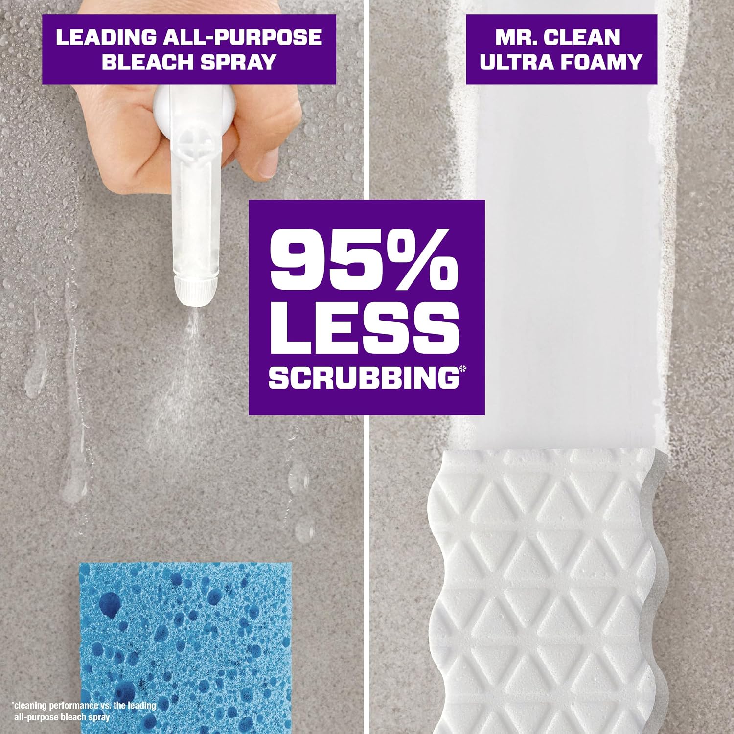 Detalle 1 de Mr. Clean Magic Eraser Foaming Sponge, Kitchen Grease Cleaner with Dawn, 5 Count