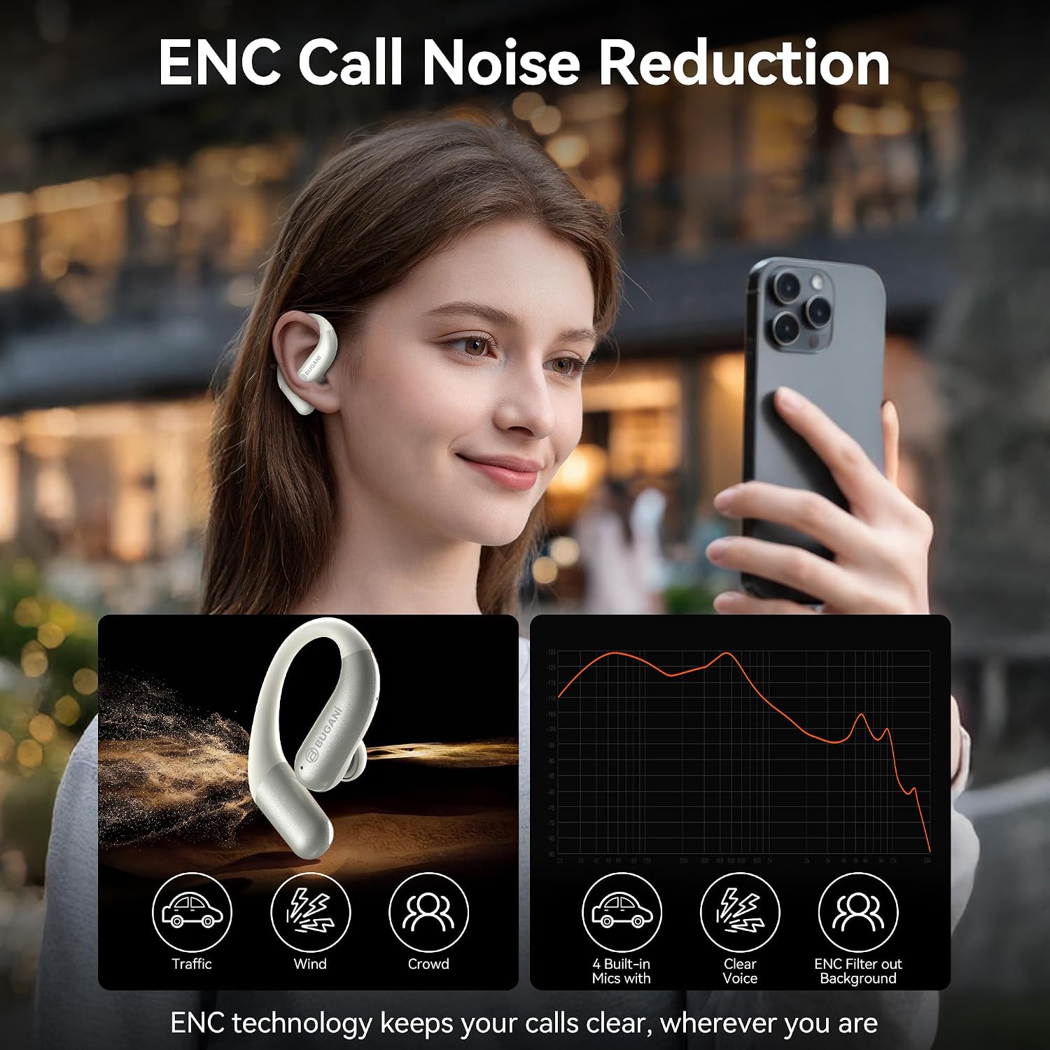 Thumbnail 6 de BUGANI Open-ear earbuds Bluetooth 6.0