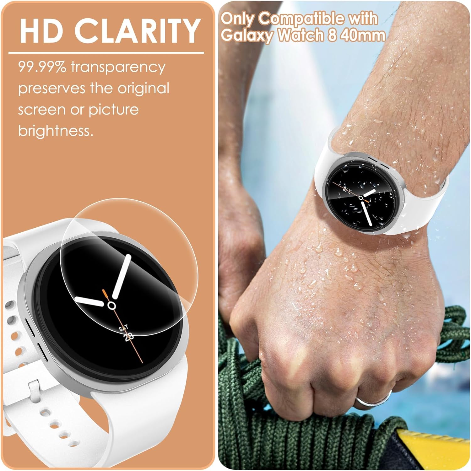 Thumbnail 2 de Hianjoo Tempered Glass for Galaxy Watch 8 40mm