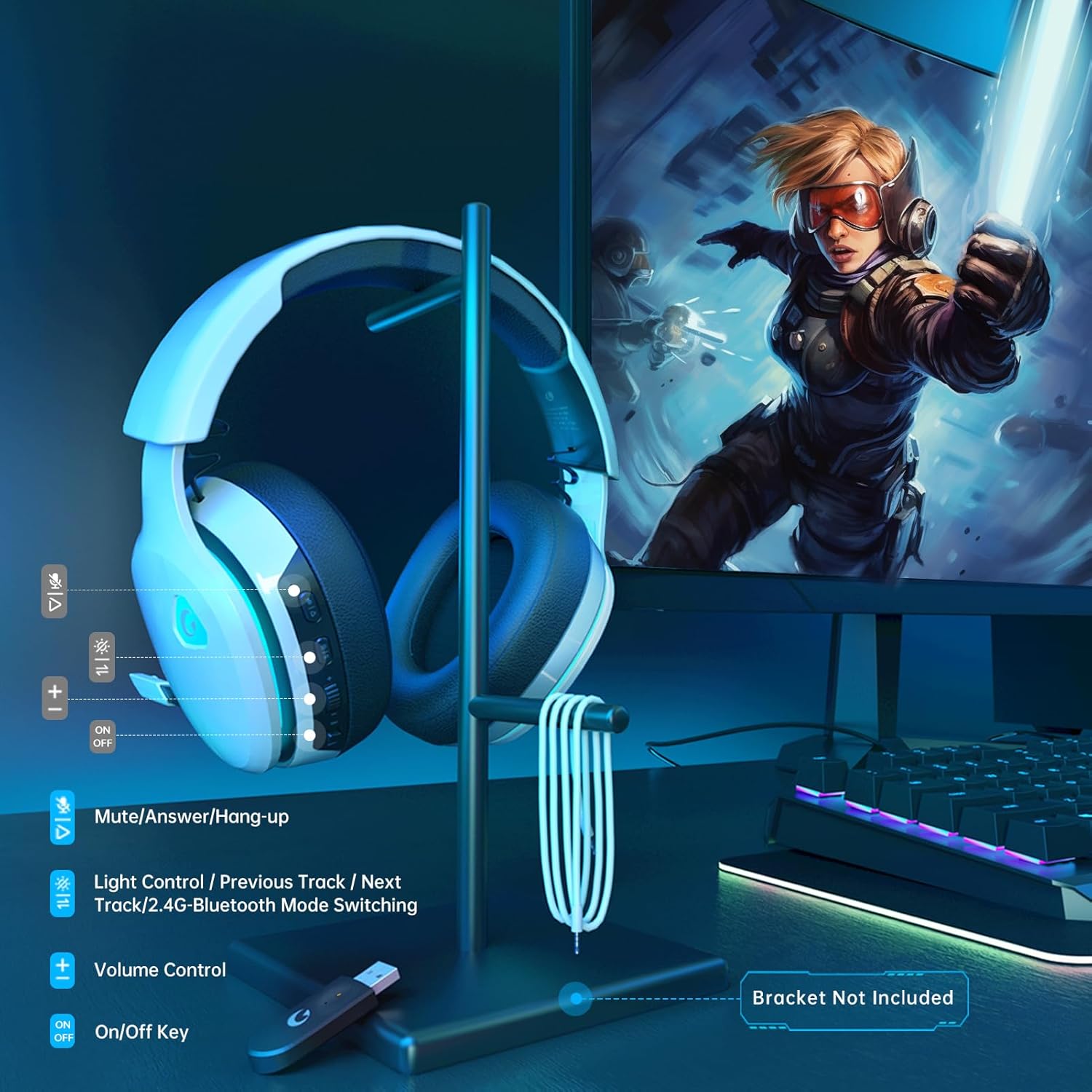 Thumbnail 6 de Gvyugke Captain 300 2.4GHz Wireless Headset