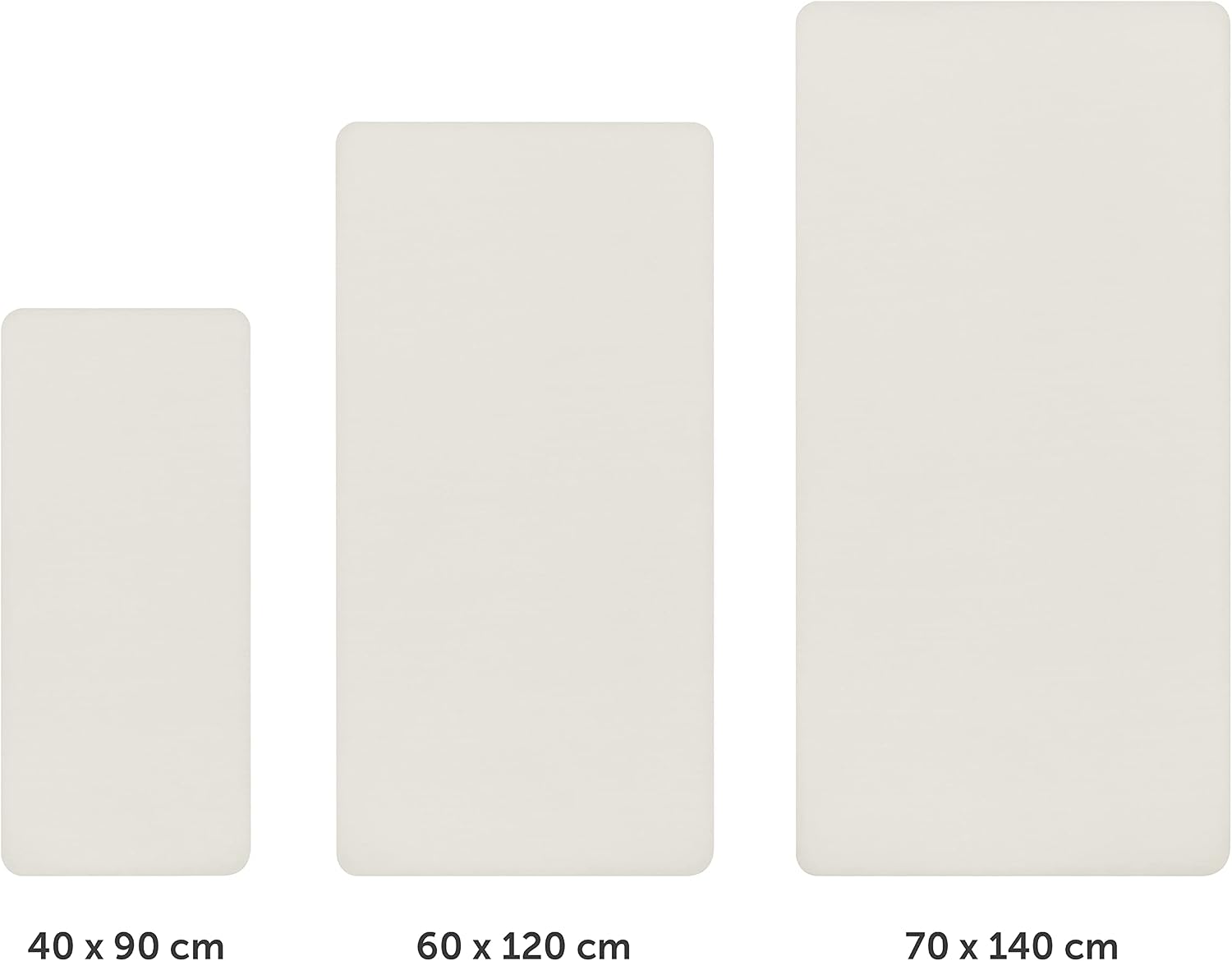 Detalle 2 de Laleni Premium dra-på-lakan 60x120x15 cm i bomull, ivory