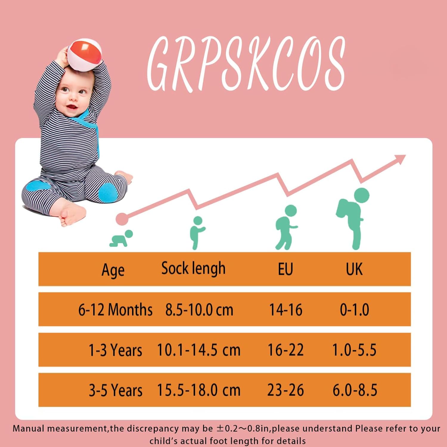Thumbnail 6 de GRPSKCOS Toddler Non Slip Socks 12 Pack