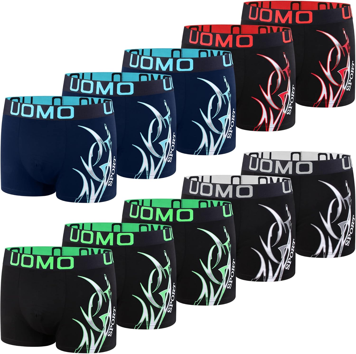 Thumbnail 6 de L&K Lot de 10 Boxers Homme - Motifs estivaux 2024 en coton 1102