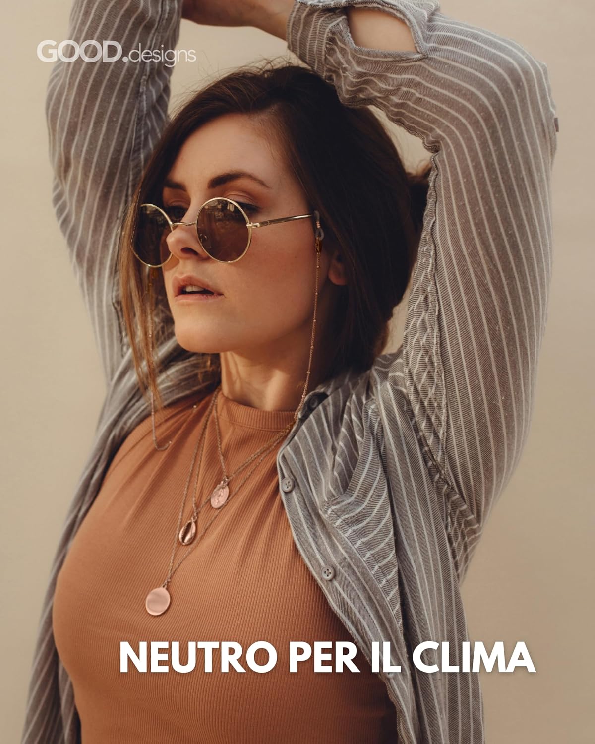 Detalle de GD GOOD.designs Catenina per Occhiali Donna (75 cm) – Impermeabile, in Acciaio Inossidabile