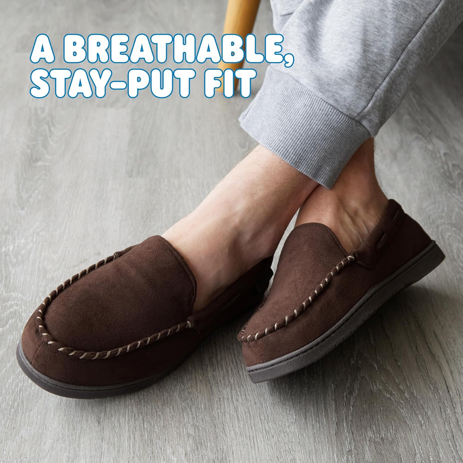 Detalle 2 de Dearfoams Men's Moccasin Slippers