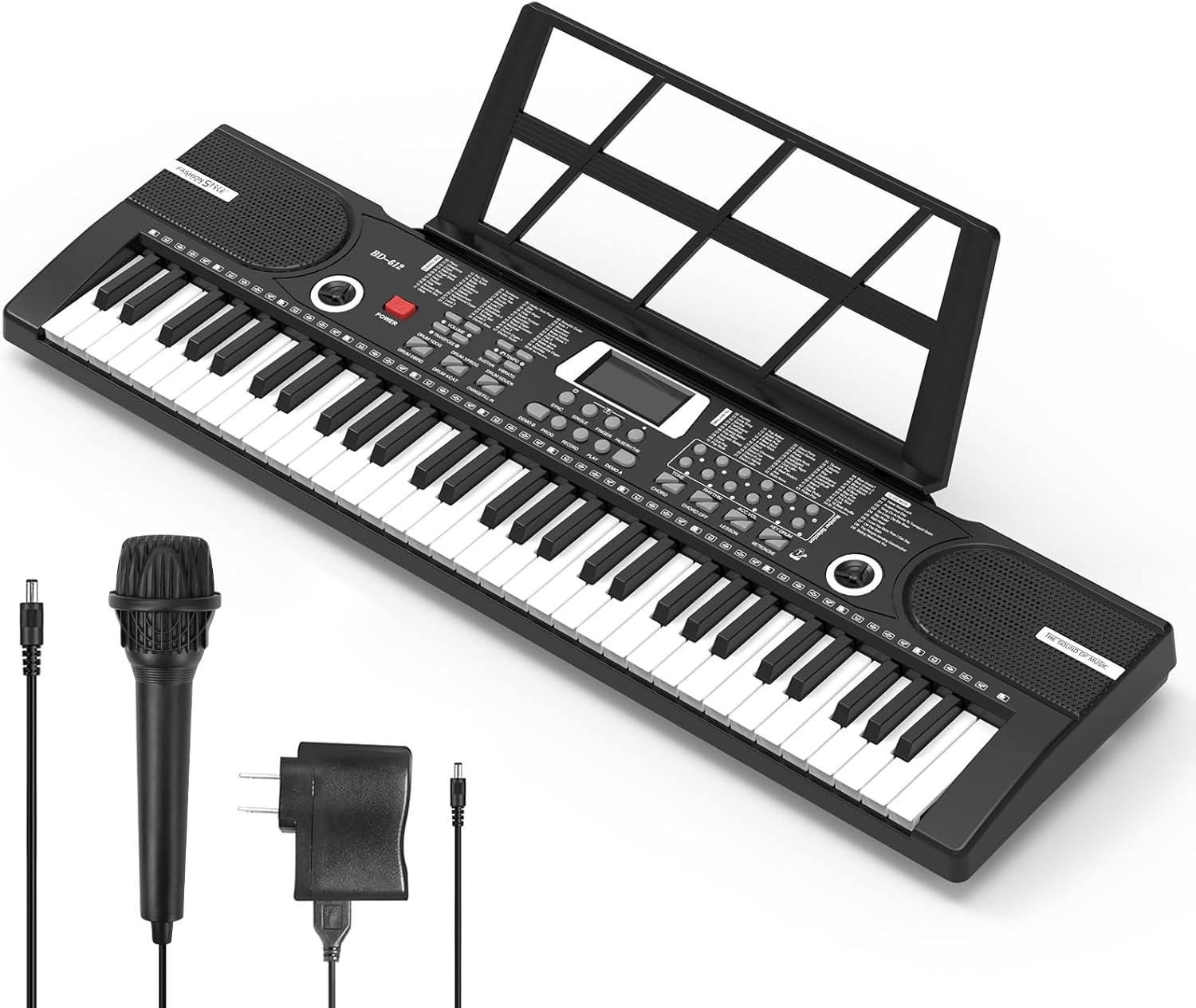 Detalle de Digital Piano Klavier 61 Tasten mit Notenständer – Tragbares E-Klavier von Dgddhjt