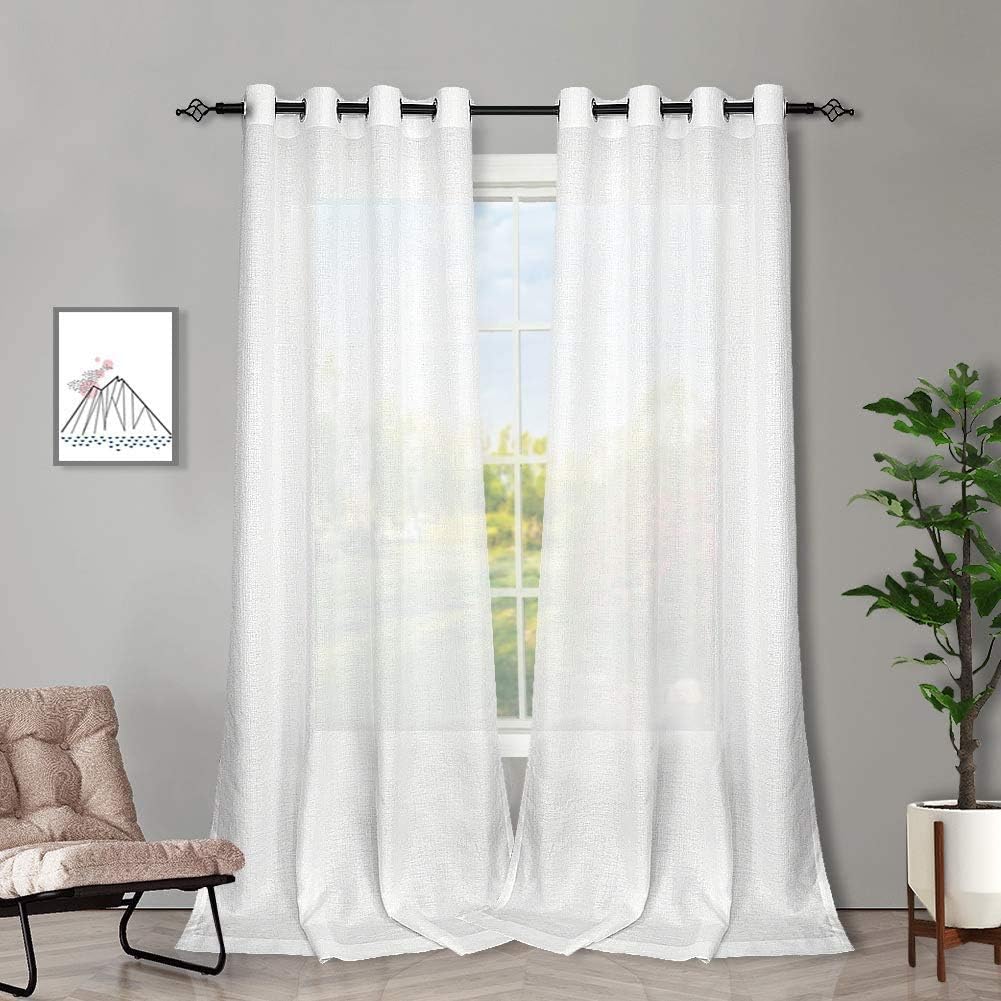 Detalle de Melodieux semi blackout voile curtains, 55x72in