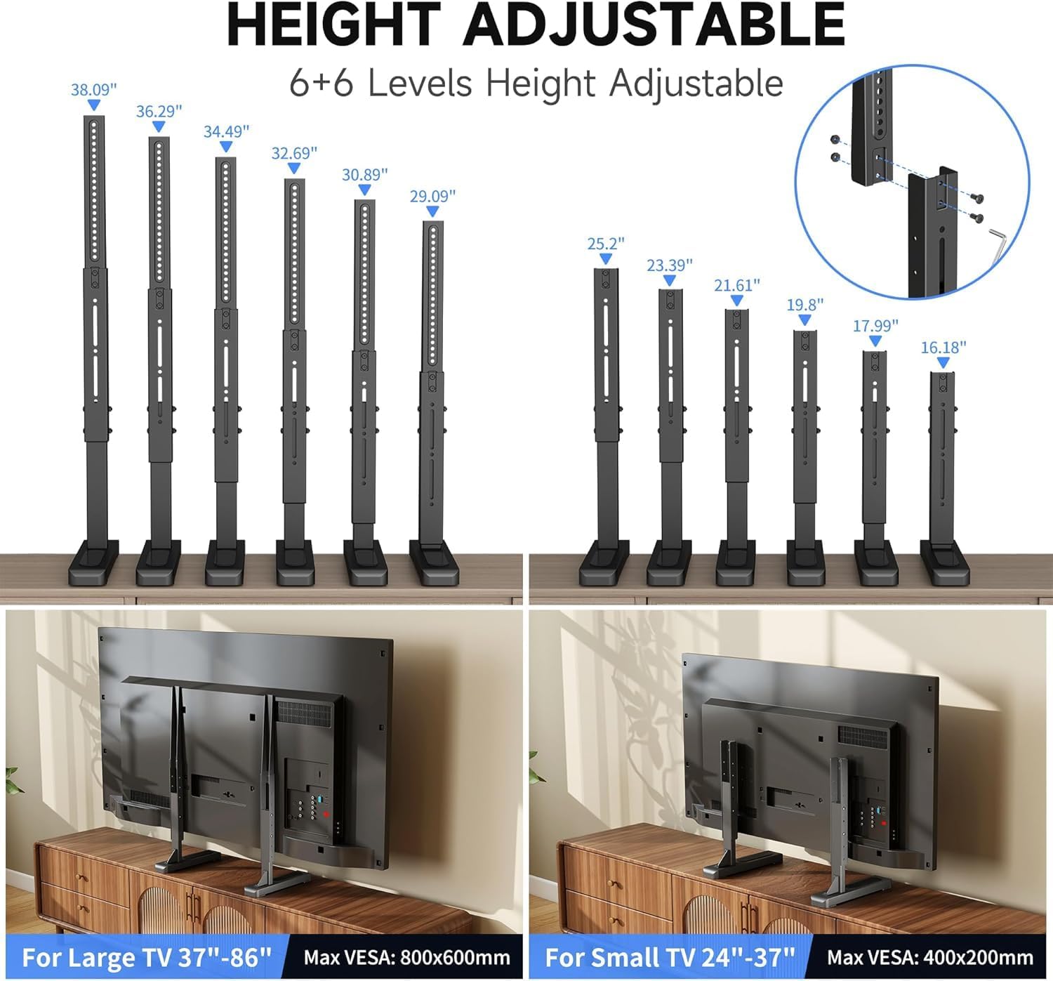 Thumbnail 2 de TV stand table top support 68kg VESA