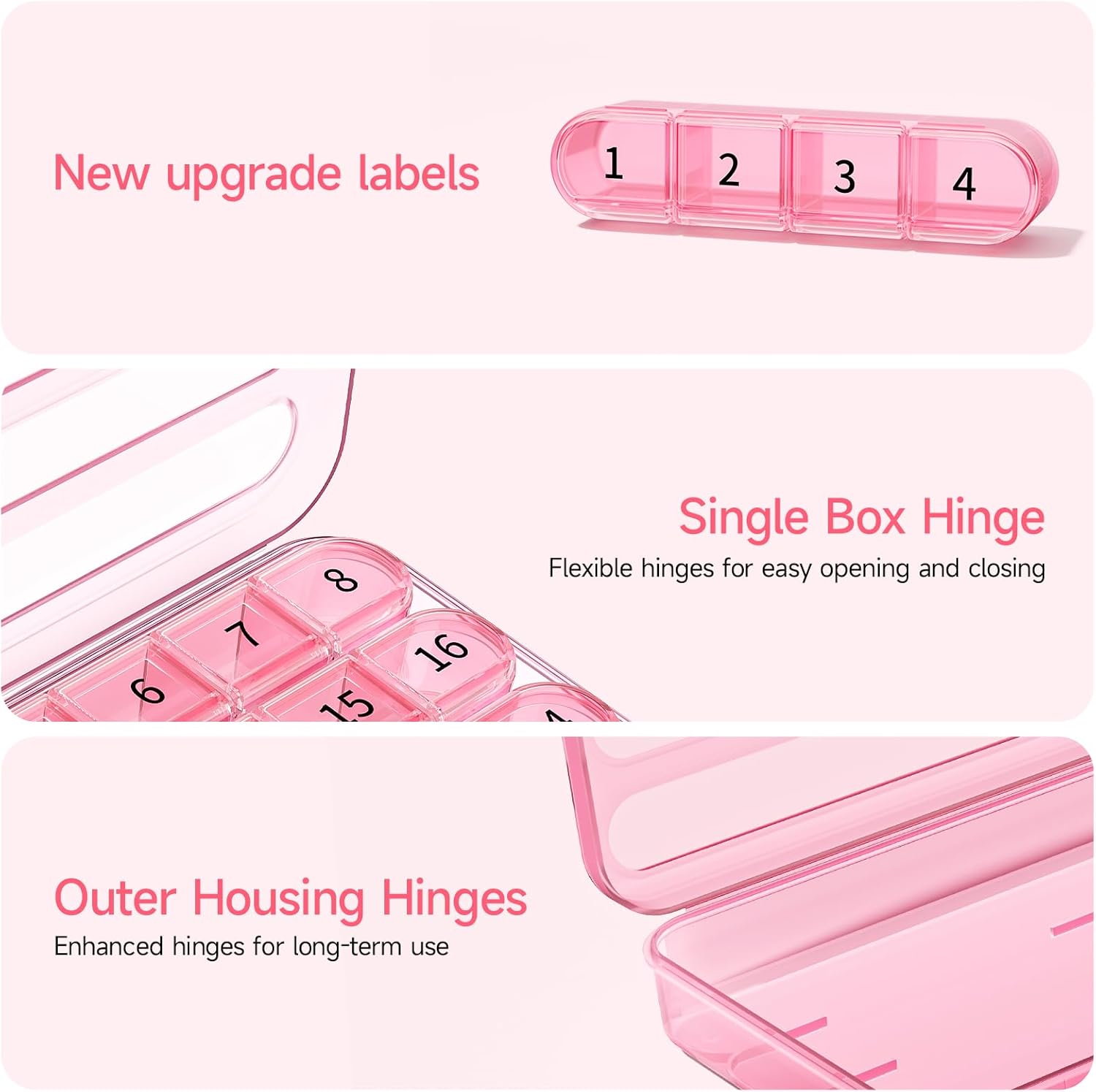 Thumbnail 5 de Zoksi Monthly Pill Box Organiser 31-day, 8 compartments 💊