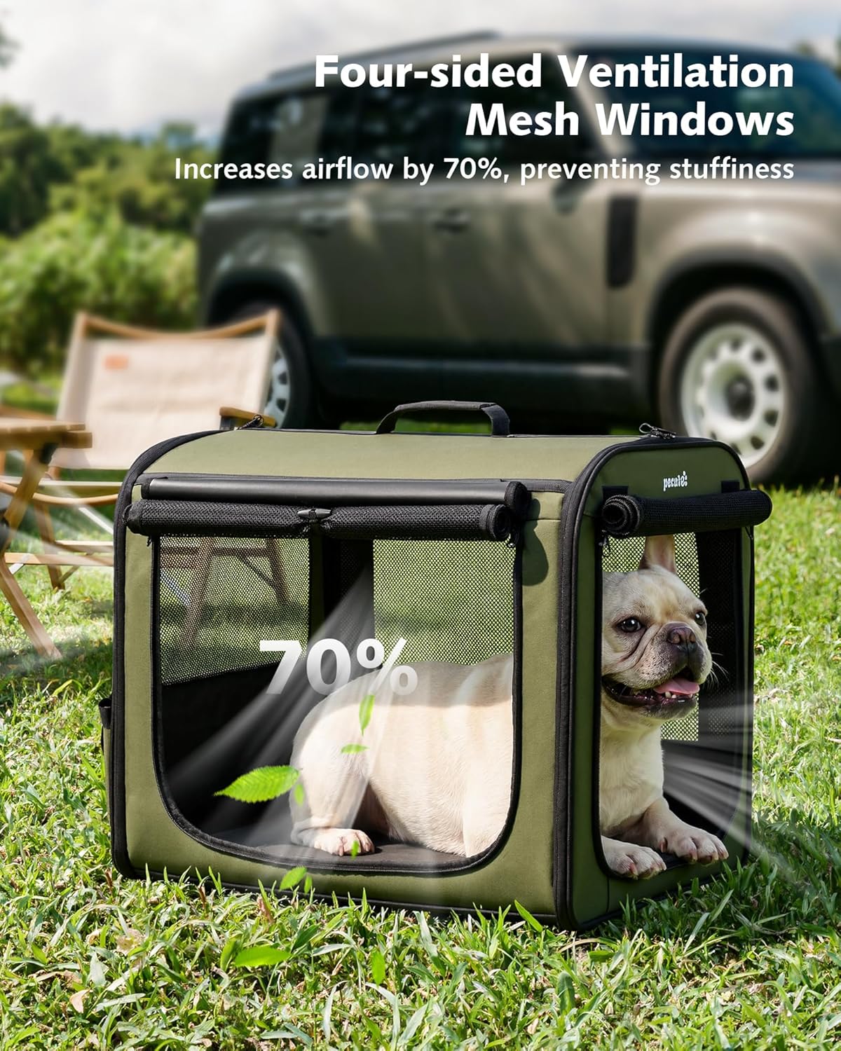 Detalle 2 de Dog car carrier crate 61×45×52 cm