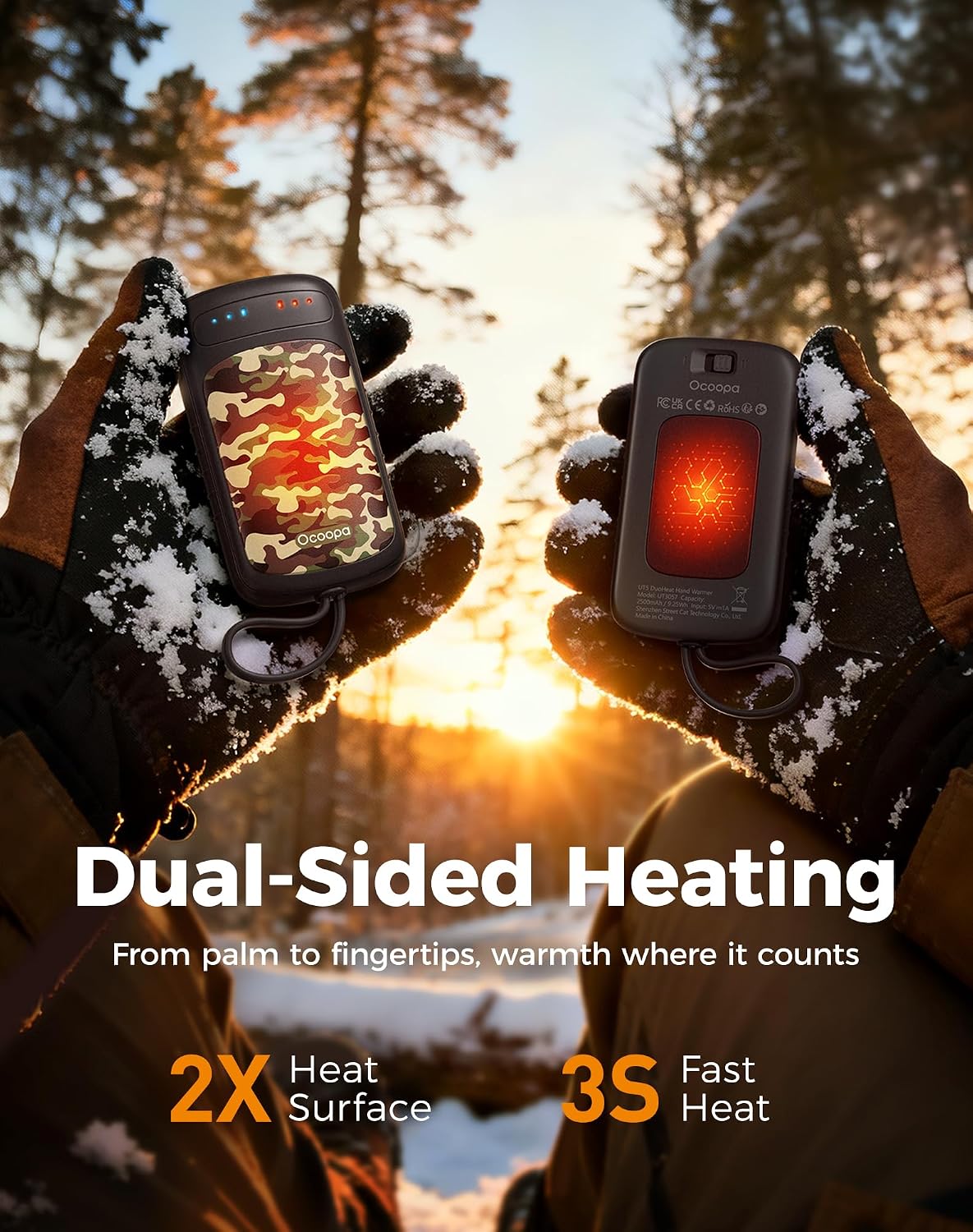 Thumbnail 1 de OCOOPA Dual-Sided Hand Warmers 2-pack