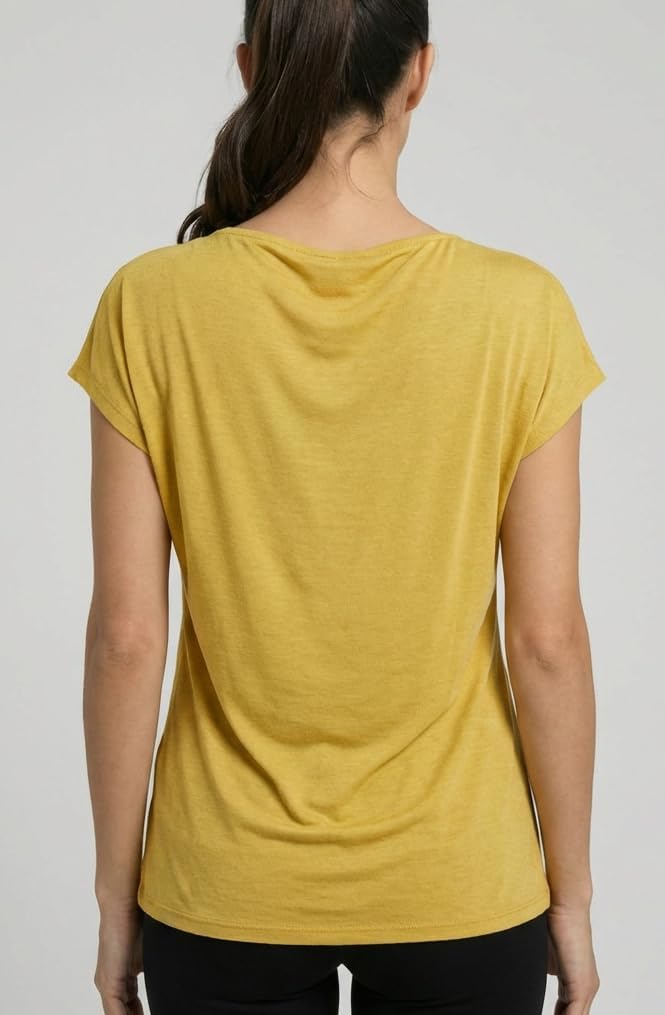 Detalle de Wasserfallkragen Shirtbluse für Damen