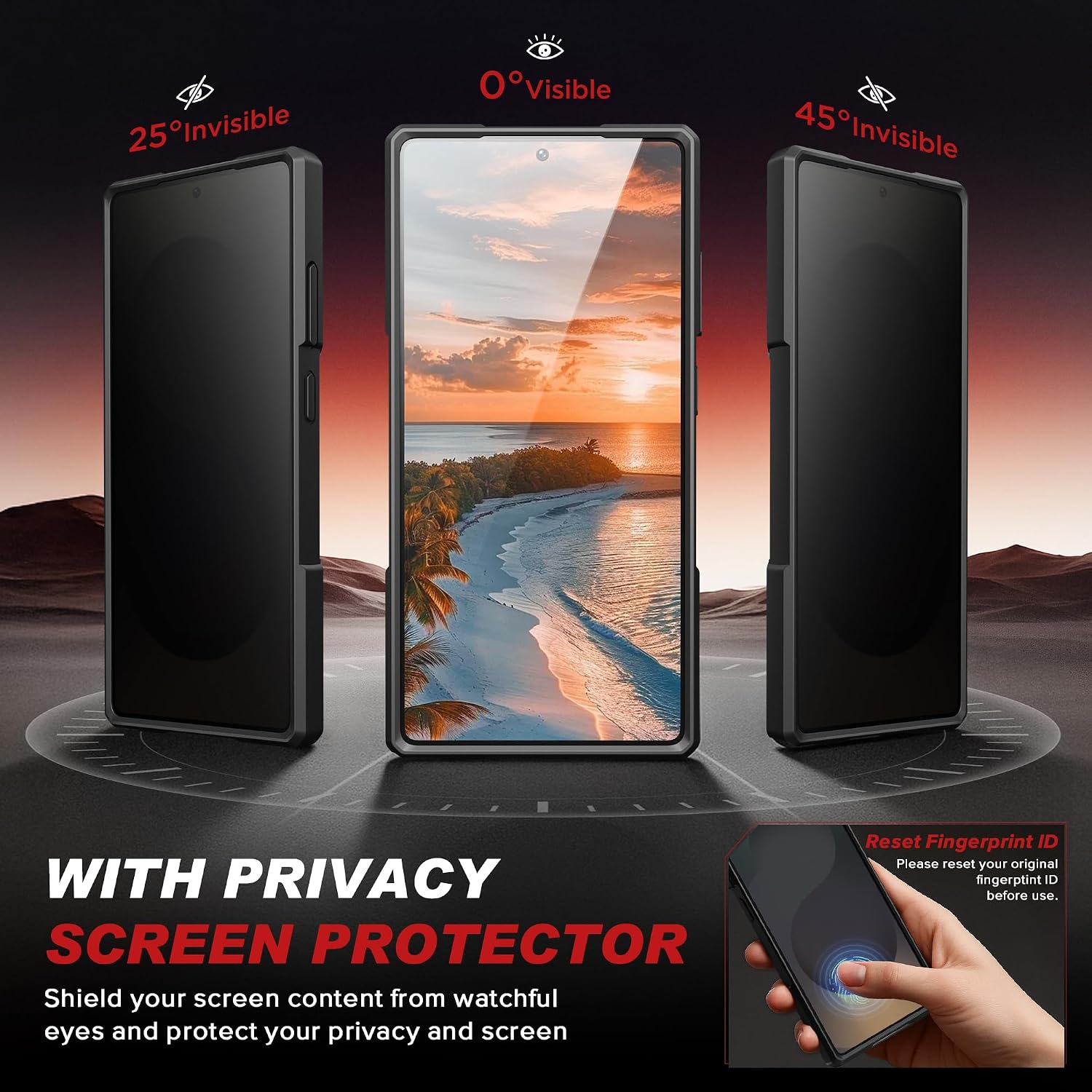 Detalle de TONGATE S25 Ultra privacy MagSafe case