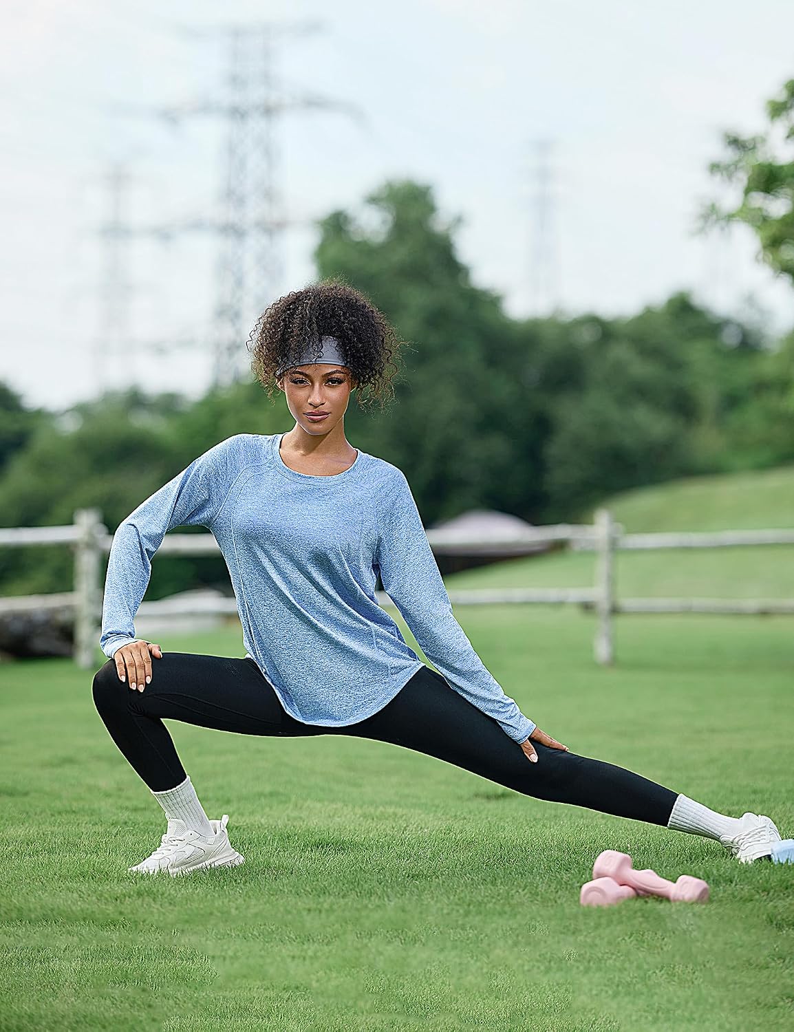 Thumbnail 6 de T-shirt de sport femme Gyabnw à manches longues, col rond, anti-UV