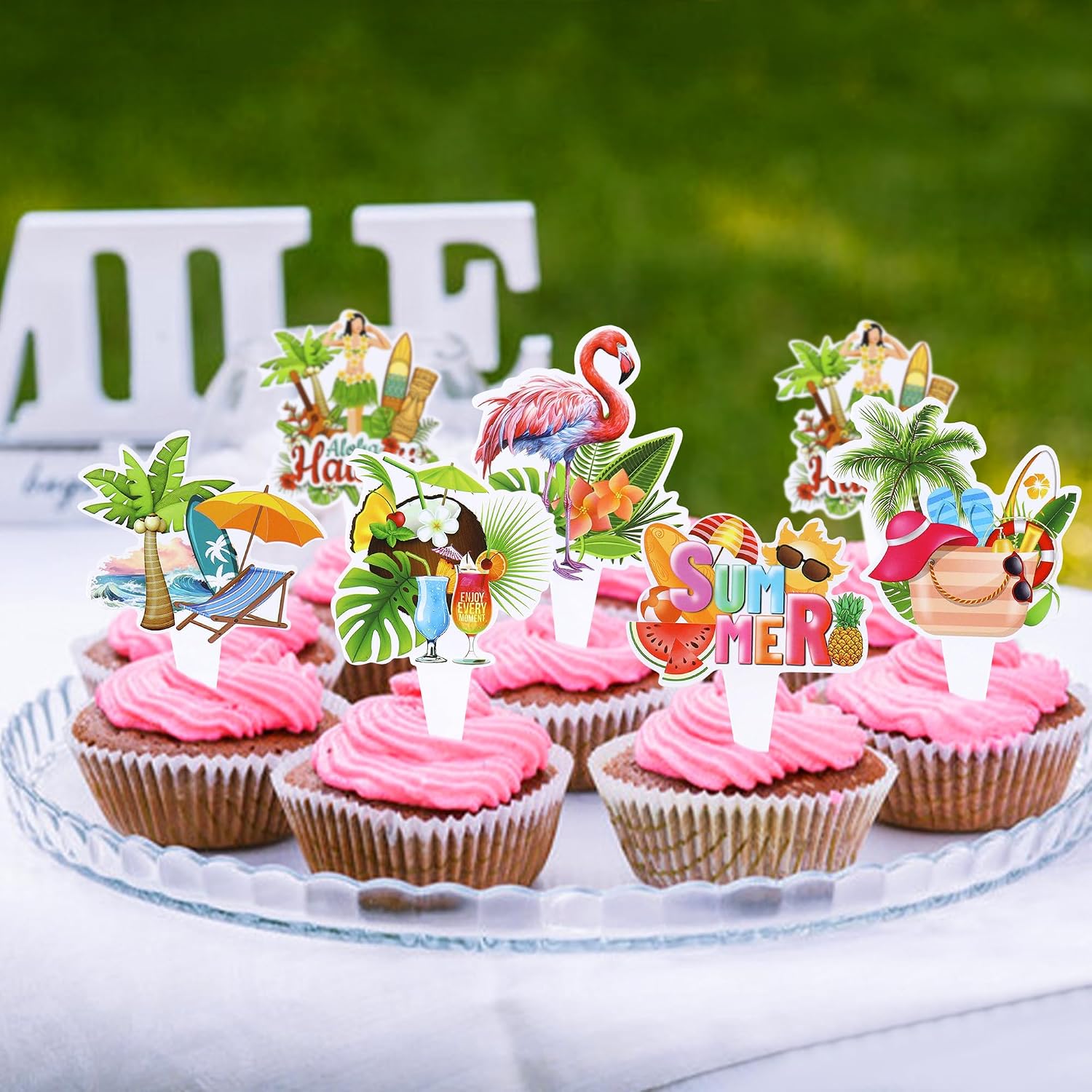 Thumbnail 3 de Ercadio Hawaii Cupcake Toppers, 30-Piece Set