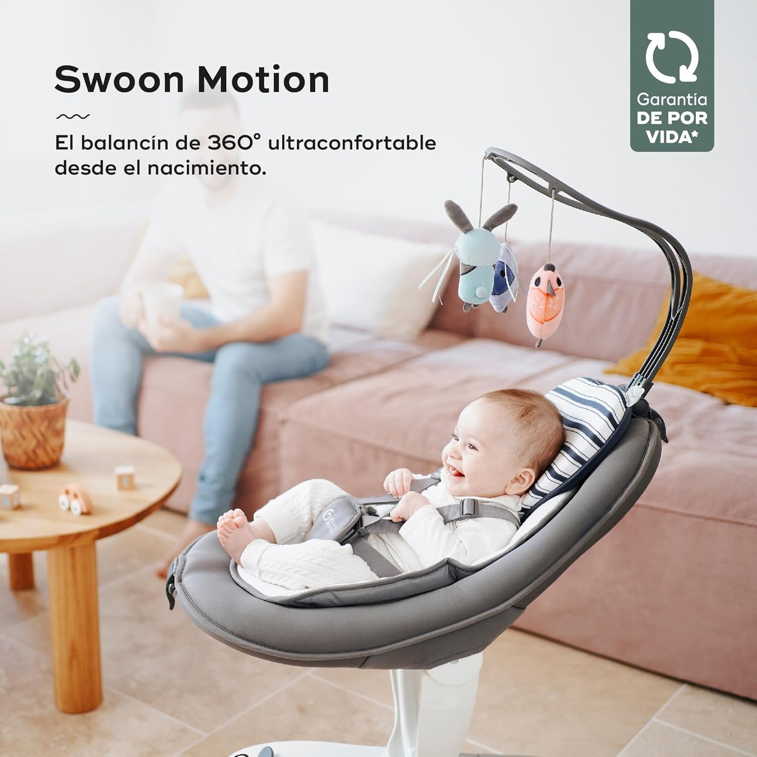 Detalle 2 de Babymoov Swoon Motion: Cuna oscilante ergonómica y ajustable
