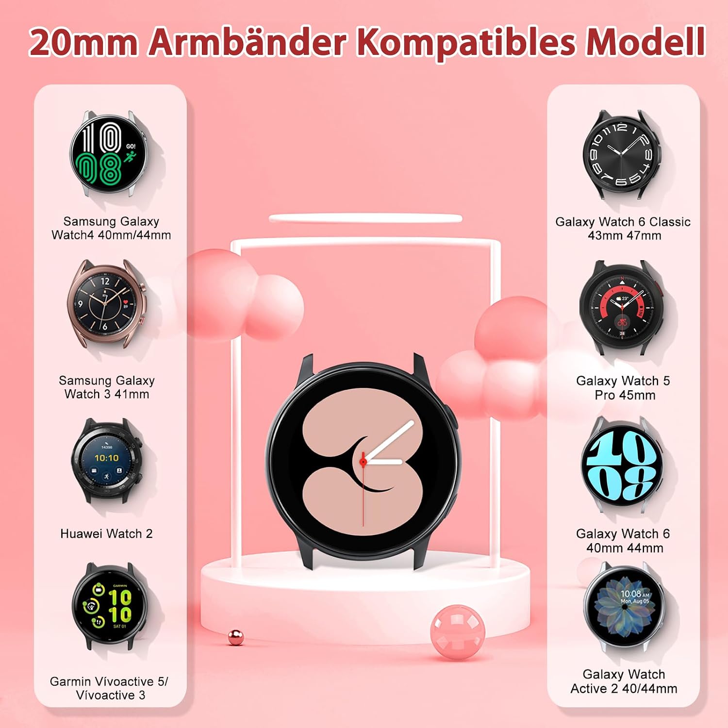 Detalle 2 de SHIJZWD Elastisches Uhrenarmband 20 mm
