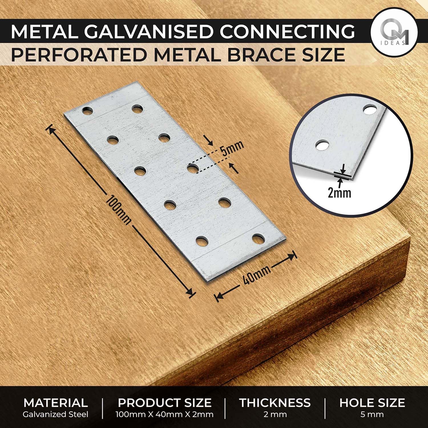 Thumbnail 1 de OMIDEAS Flat Joining Plates 100 x 40 x 2 mm