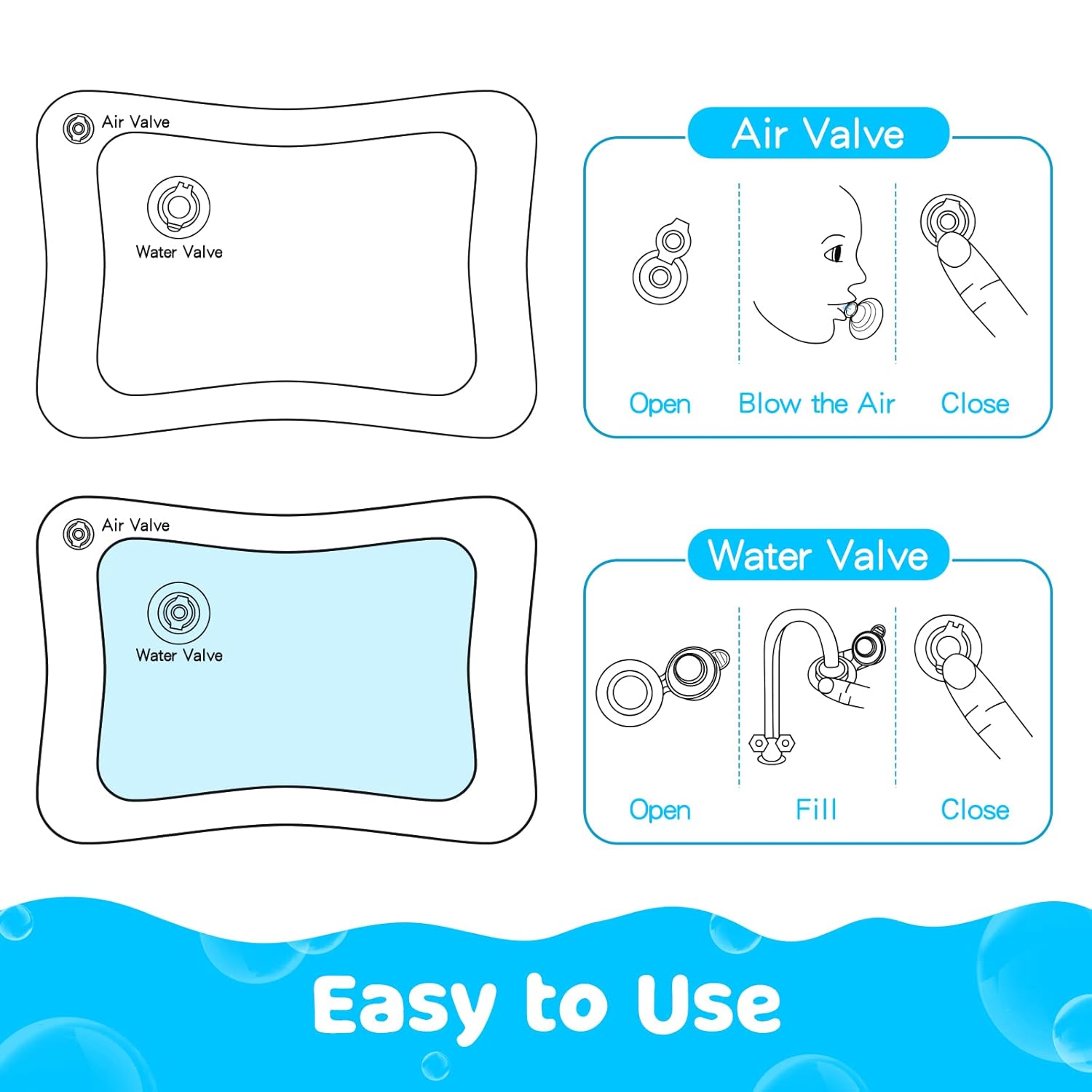 Thumbnail 6 de Yeeeasy Tummy Time Water Mat 3–24 Months