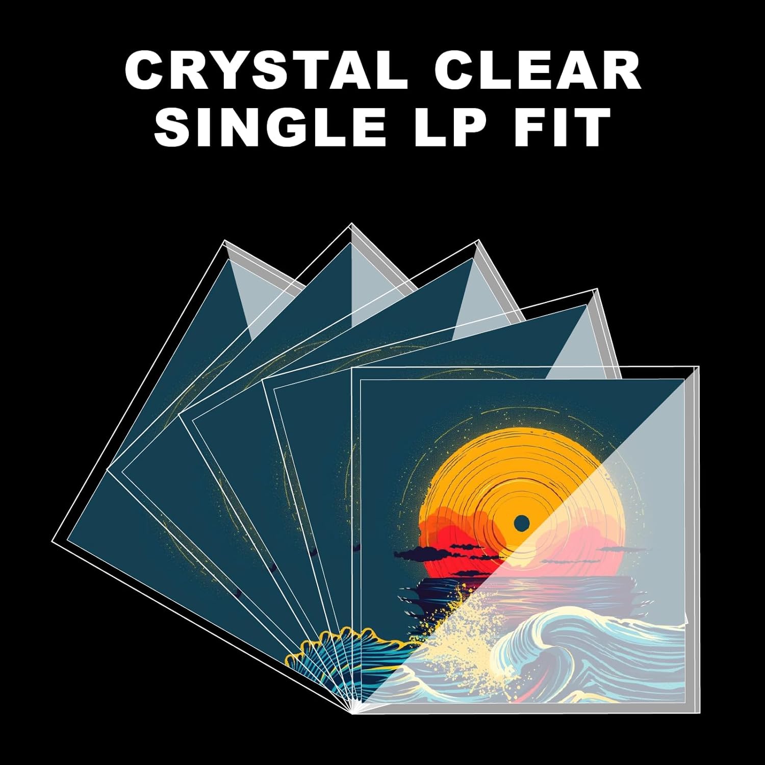 Thumbnail 4 de CARDARCHIVER 120 Pack Vinyl Record Sleeves Outer (12.75" x 12.75", 3 Mil) for 12" LPs
