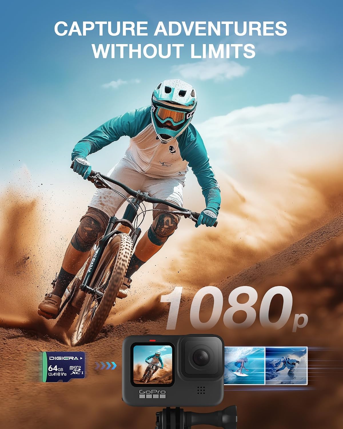 Thumbnail 5 de DIGIERA 64GB microSDXC UHS-I Memory Card with Adapter – Up to 100 MB/s, C10, U1, V10, A1