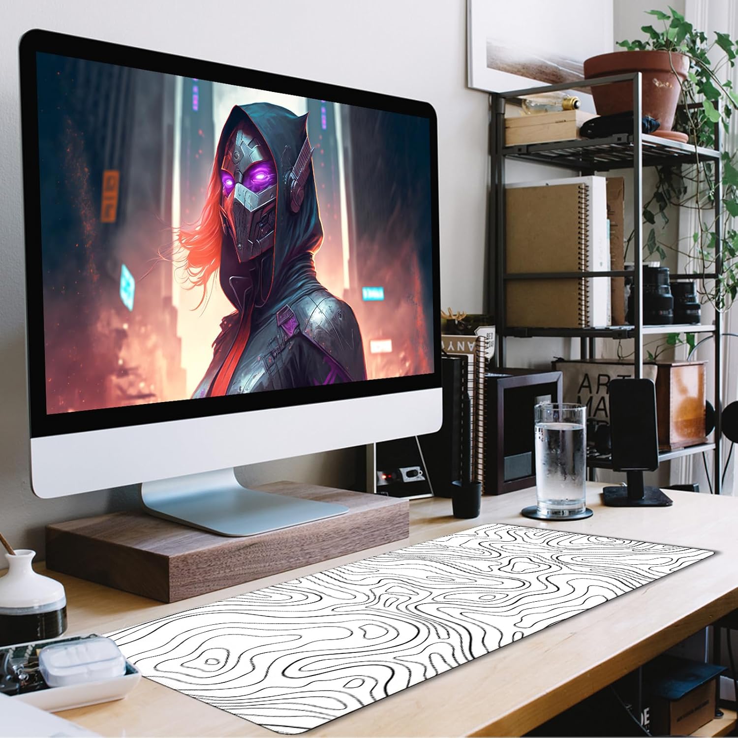 Thumbnail 6 de TEDNETGO Large Gaming Mouse Pad, 31.5 x 15.8-Inch Black Lines Desk Mat